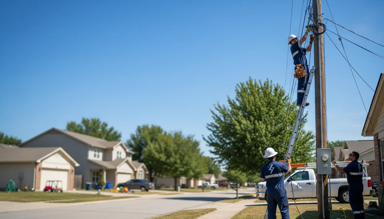 Residential electrician providing installation services in Elk Mound, WI